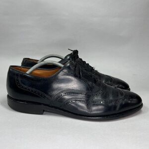 Allen Edmonds Men's Size 11D Chester Black Leather Wing Tip Dress Shoes